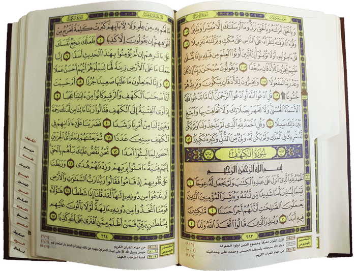 مصحف برواية حفص وبهامشه التقسيم الموضوعي